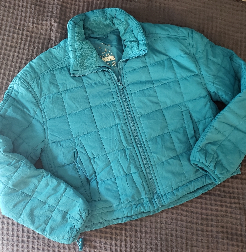 Lovetree Teal Quilted Jacket Packable Jacket